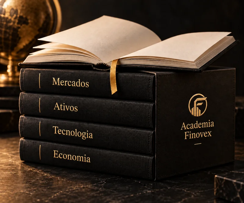 Livros da Academia Finovex sobre mercados, ativos, tecnologia e economia.